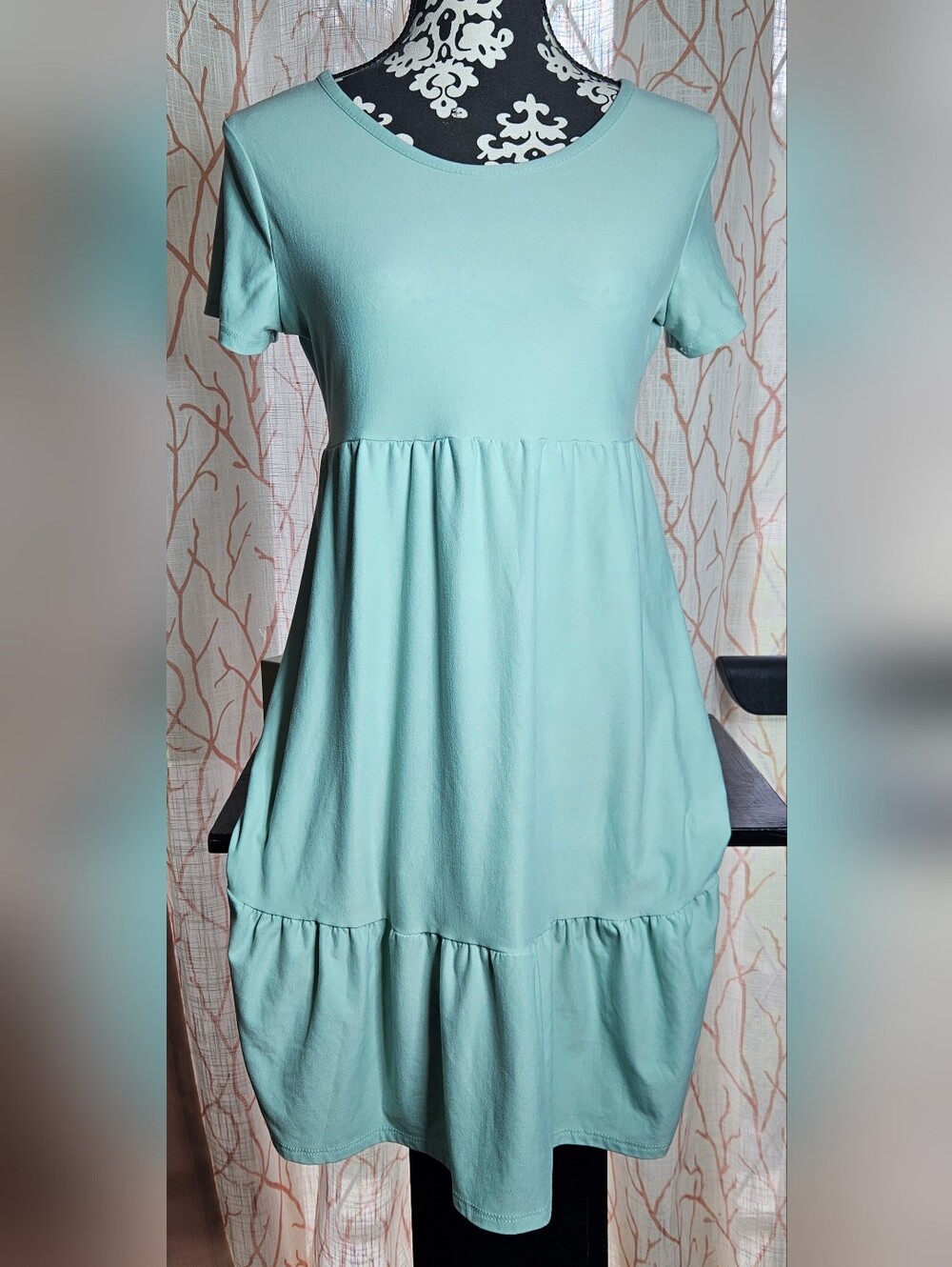 Size L Mint Green or Sea Glass Green t-shirt dress